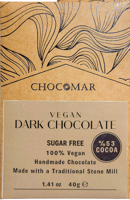 VEGAN SUGAR FREE BİTTER CHOCOLATE ( 40G  1,41 OZ )